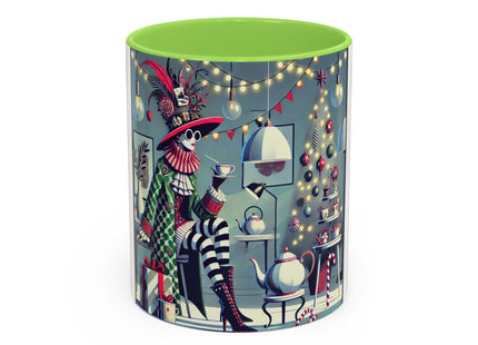 Whimsical Christmas Tea Party Colorful Mugs (11oz, 15oz)