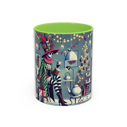 Whimsical Christmas Tea Party Colorful Mugs (11oz, 15oz)