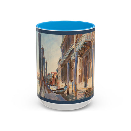 Gondola Moorings on the Grand Canal by John Singer Sargent Colorful Mugs (11oz, 15oz)