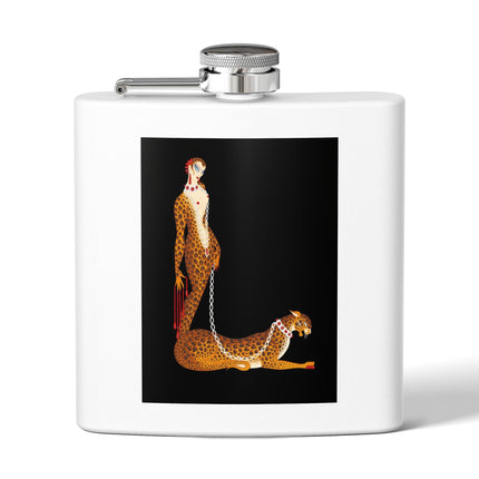 Leopard Queen Stainless Steel Flask – Wild Beauty & Art Deco Glamour