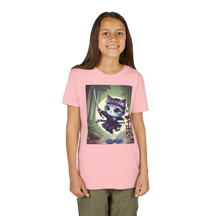 Moonlit Samurai Kitty Youth Short Sleeve Tee