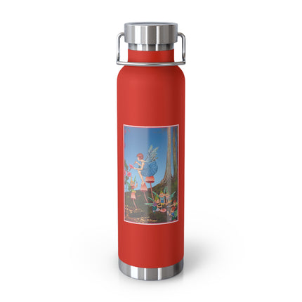 Periwinkle Painting the Petals by Ida Outhwaite Copper Vacuum Insulated Bottle, 22oz