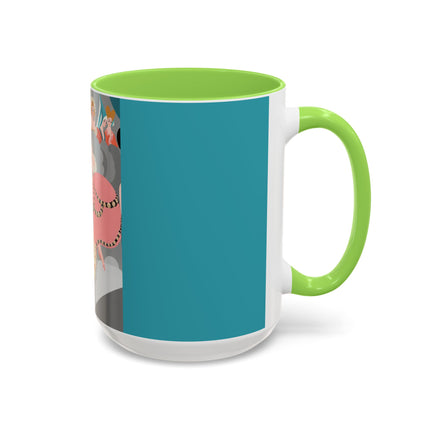 Celestial Masquerade Colorful Mugs – Theatrical Elegance & Floating Whimsy