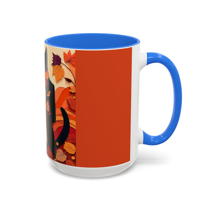 Siamese Cat at an Autumn Harvest Fair Colorful Mugs (11oz, 15oz)