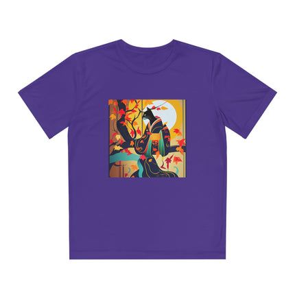 Black Cat in Kimono Youth Competitor Tee