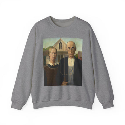American Gothic by Grant Wood Heavy Blend™ Crewneck Sweatshirt
