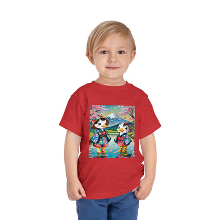 Rainy Day Ducks Toddler Short Sleeve Tee