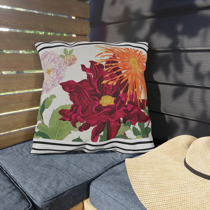 Dahlia Flower by Tanigami Kônan Outdoor Pillows