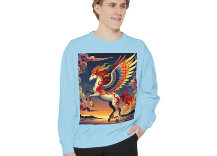 Flame-Winged Horse at Sunset Sweatshirt