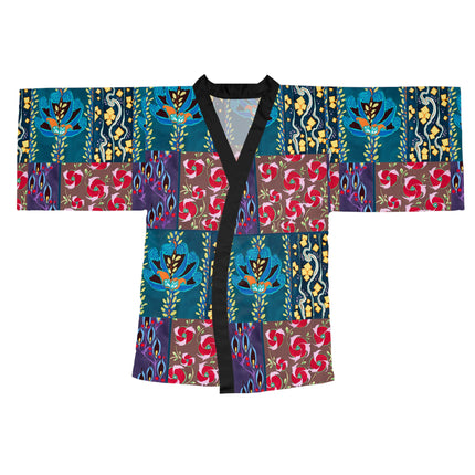 Floral Pattern by Emile-Alain Séguy Long Sleeve Kimono Robe (AOP)