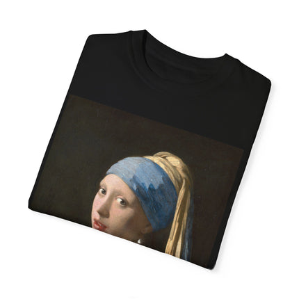 Girl with a Pearl Earring by Johannes Vermeer Unisex Garment-Dyed T-shirt