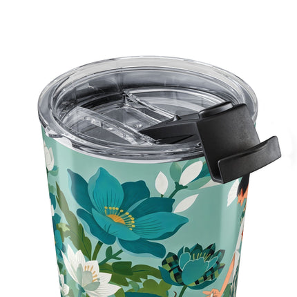 🐉🌿 The Dragon Keeper Tumbler, 20oz – Art Deco Floral Fantasy