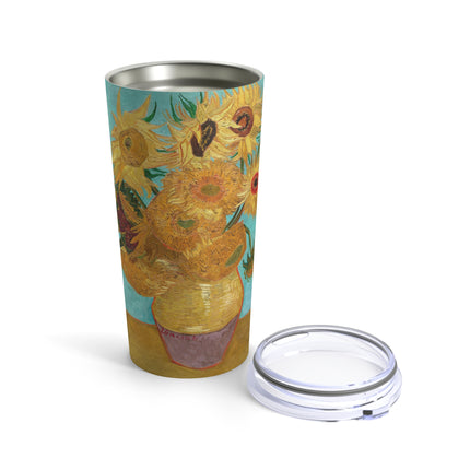 Vase with Twelve Sunflowers by Vincent Van Gogh Tumbler 20oz