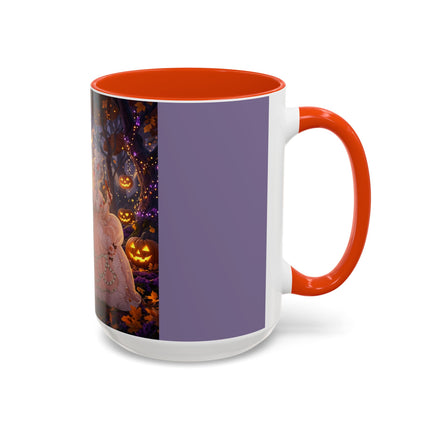 🎃🌙 The Midnight Court Of Pumpkin Grove Colorful Mug – Elegant Halloween Masquerade