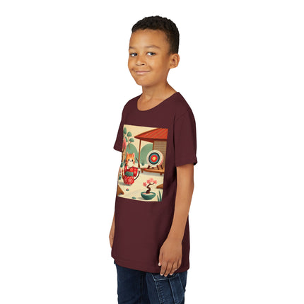 Archer Kitten in the Zen Garden Youth Short Sleeve Tee