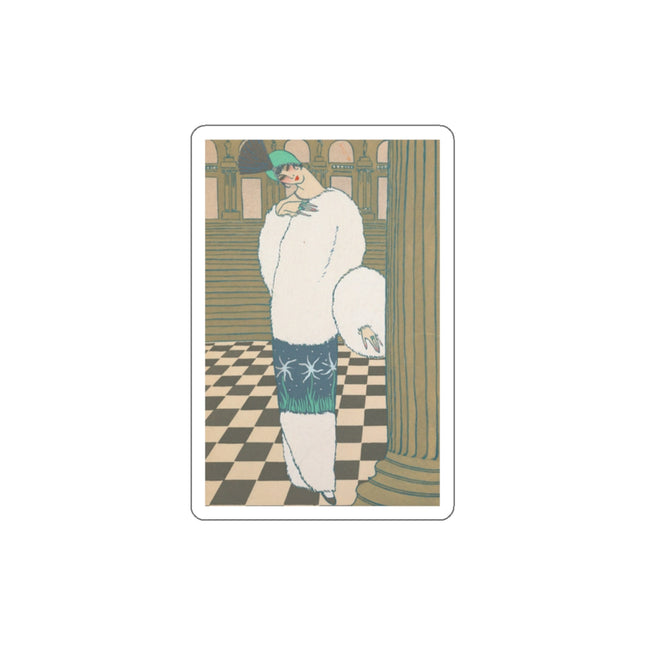Les Hermines by Georges Lepape Die-Cut Stickers (5 Sizes)