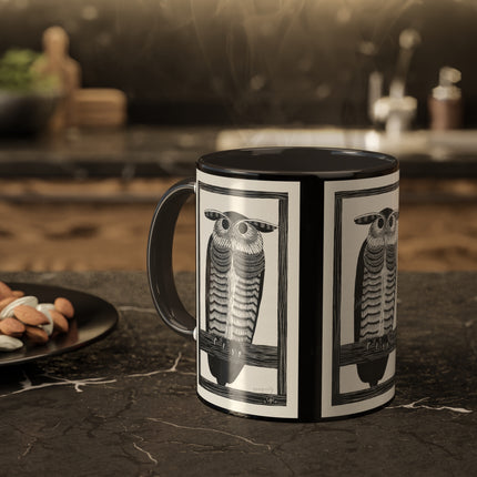 Horned Owl by Samuel Jessurun de Mesquita Colorful Mugs, 11oz