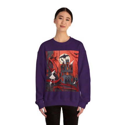 Halloween Night Scene Unisex Heavy Blend™ Crewneck Sweatshirt