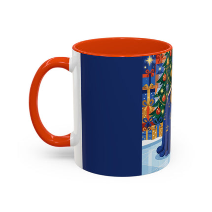 👑🎄 The Christmas Queen Of Golden Bells Colorful Mug – Art Deco Holiday Elegance