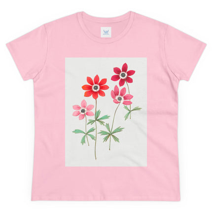 Women's Anemone Print Midweight Cotton Tee