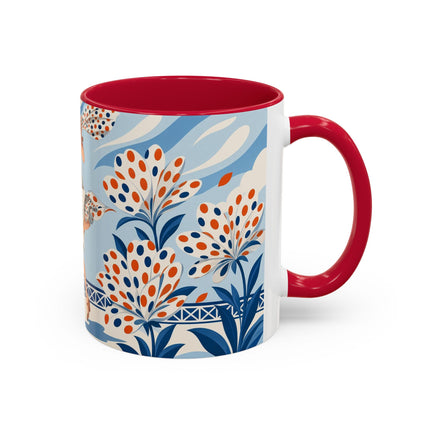 🌼🧡 The Polka Dot Wind Dancer Colorful Mug – Art Deco Fashion Whimsy