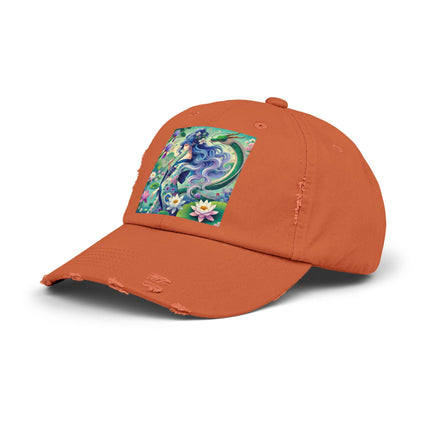 Fairy of the Koi Pond Unisex Distressed Cap