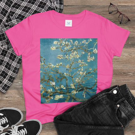 Almond Blossom by Vincent van Gogh Women's Midweight Cotton Tee