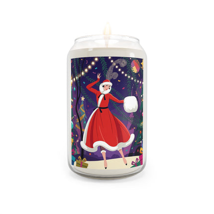 🎄❄️ The Christmas Snowball Dance Scented Soy Candle – Whimsical Holiday Fashion Fantasy