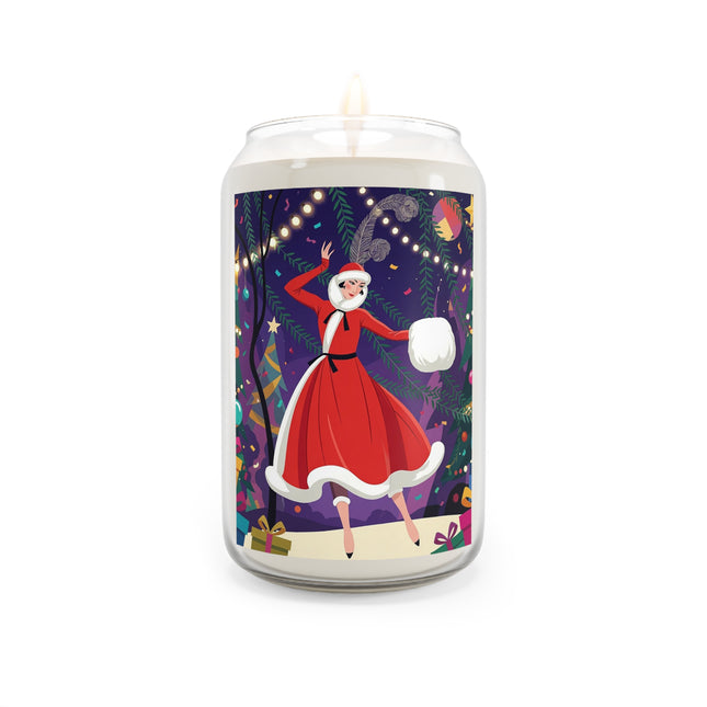 🎄❄️ The Christmas Snowball Dance Scented Soy Candle – Whimsical Holiday Fashion Fantasy