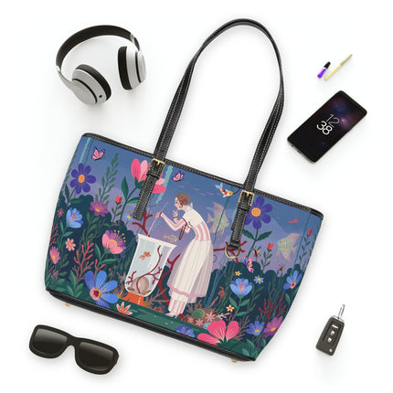 🐠🌸 The Enchanted Aquarium Garden Shoulder Bag – Art Deco Underwater Fantasy