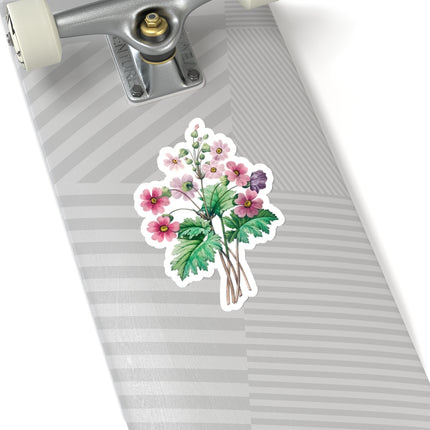 Chinese Primrose botanical illustration by Pierre-Joseph Redouté Kiss-Cut Stickers (4 Sizes)