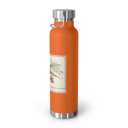 Carrot, Daucus carota and red currant, Ribes rubrum by Anselmus Boëtius de Boodt Copper Vacuum Insulated Bottle, 22oz