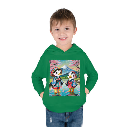 Rainy Day Ducks Toddler Pullover Fleece Hoodie