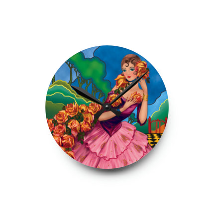 Enchanted Elegance Acrylic Wall Clock, Round and Square