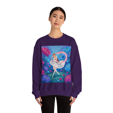 🦋🌸 The Butterfly Garden Ballet Crewneck Sweatshirt – Art Deco Floral Whimsy