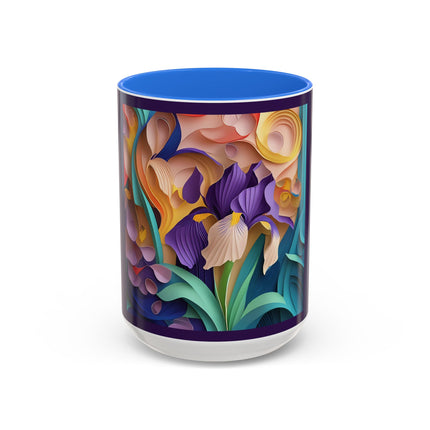 The Elegant Iris Flower Colorful Mugs (11oz, 15oz)