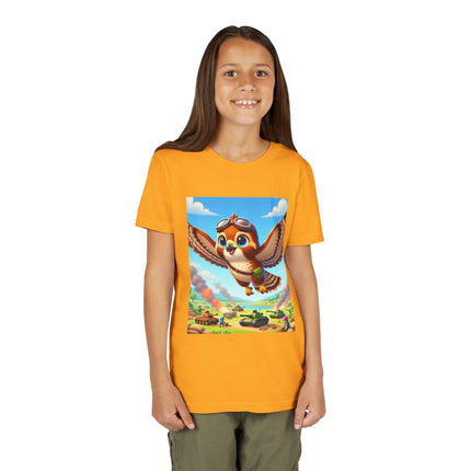 Red-Tailed Hawk in Battle Youth Short Sleeve Tee