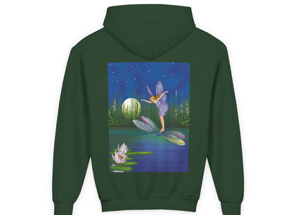 Fairy on a Dragonfly Youth Heavy Blend Hooded Sweatshirt