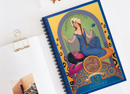 December & Tanzanite (from the Gem Series) by Sofia Chiostri Spiral Notebook - Ruled Line