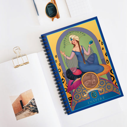 December & Tanzanite (from the Gem Series) by Sofia Chiostri Spiral Notebook - Ruled Line