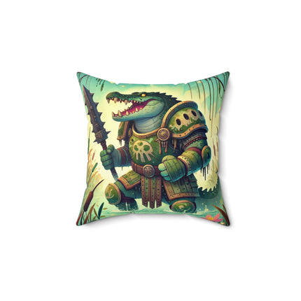 Swamp Tyrant Spun Polyester Square Pillow