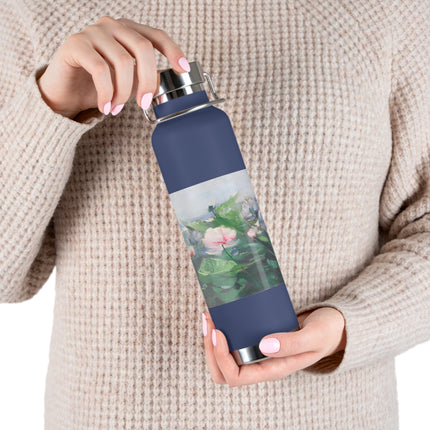 Water Lilies by Karl Hagemeister Copper Vacuum Insulated Bottle, 22oz