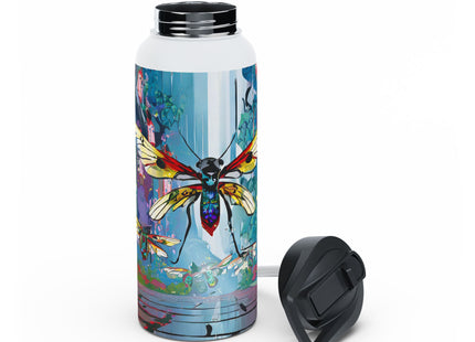 Neon Swarm Stainless Steel Water Bottle