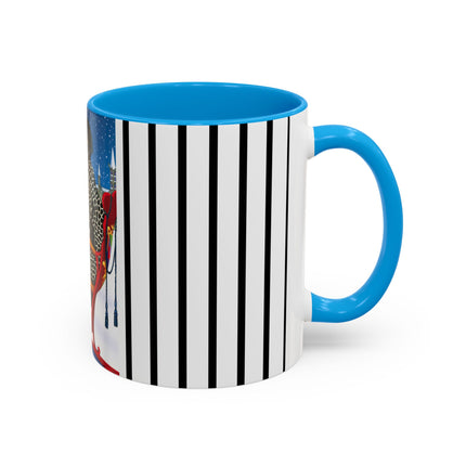 Elegant Winter Woman in Sleigh Colorful Mugs (11oz, 15oz)