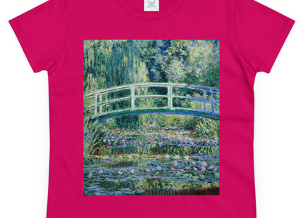 Water Lilies and Japanese Bridge by Claude Monet Women's Midweight Cotton Tee