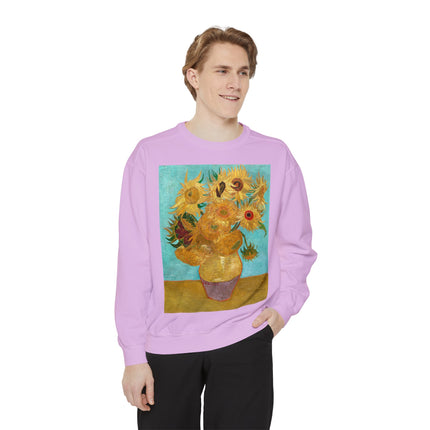 Vase with Twelve Sunflowers by Vincent Van Gogh Unisex Garment-Dyed Sweatshirt