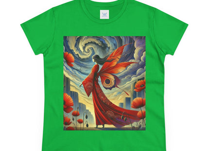 The Poppy Fairy in the Wind Cotton Tee