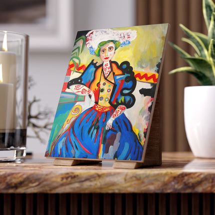 A Mulher by Amadeo de Souza-Carosa Ceramic Tile