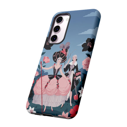 🌹🎭 The Rose Masquerade Promenade Phone Case – Art Deco Floral Elegance