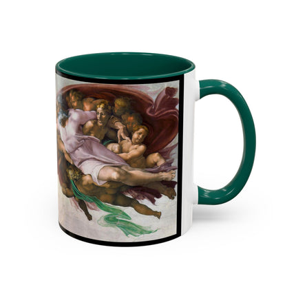 The Creation of Adam by Michelangelo Buonarroti Colorful Mugs (11oz, 15oz)